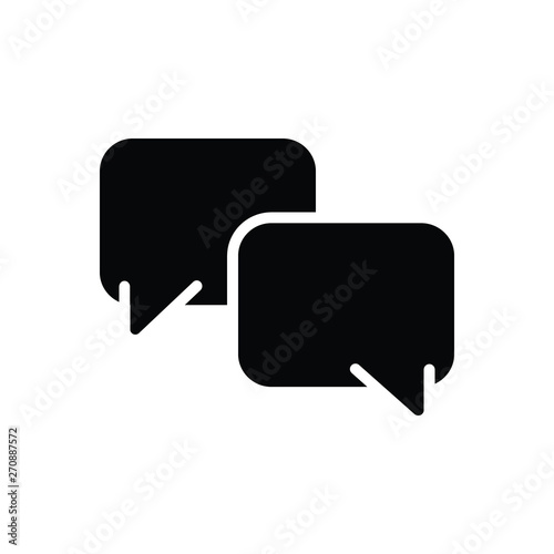 Black solid icon for chatting messaging 