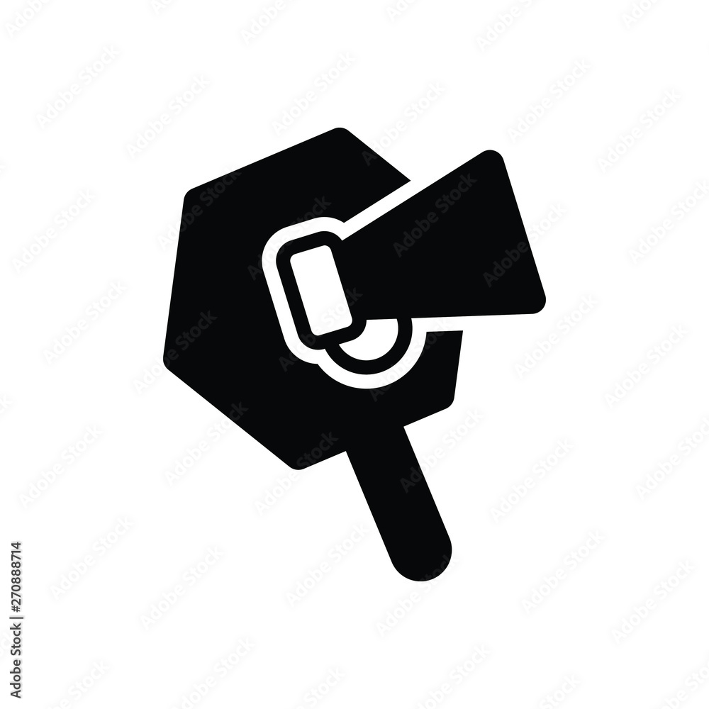 Black solid icon for promotion loudspeaker