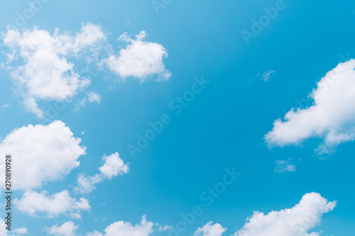 Blue sky and white clouds abstract background. © tonktiti