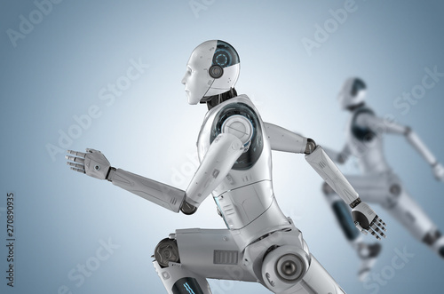 robot running with speed