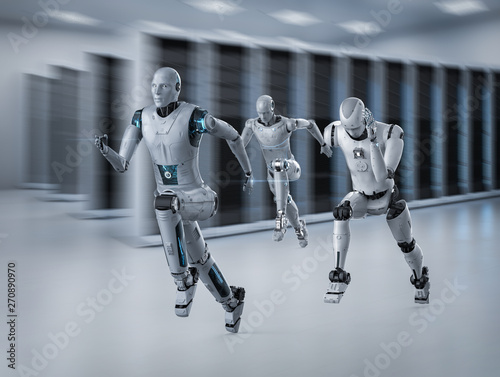 robot running with speed