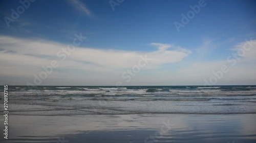 Wave of the sea and blue sky, Tropical beach.