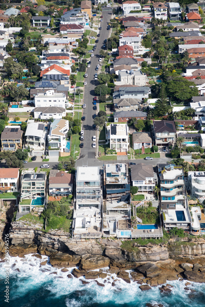 Aerial view of residential area Coogee - Eastern Suburbs of Sydney - NSW Australia