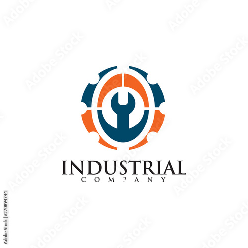 Free Download Industrial company logo design vector template icon - GFXLoad