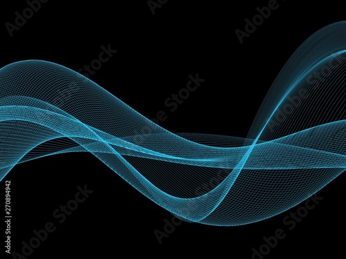 Abstract background with a blue dynamic waves