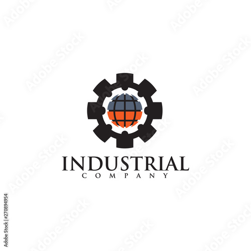 Fototapeta Naklejka Na Ścianę i Meble -  Industrial company logo design vector template icon