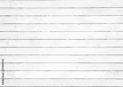 Vector white background with horizontal clear scratched wood boards
