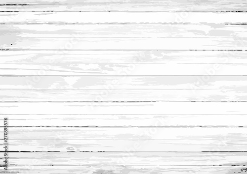 Vector white background with horizontal scratched wood boards