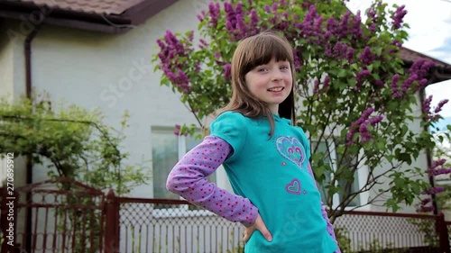 portrait of a girl in the garden