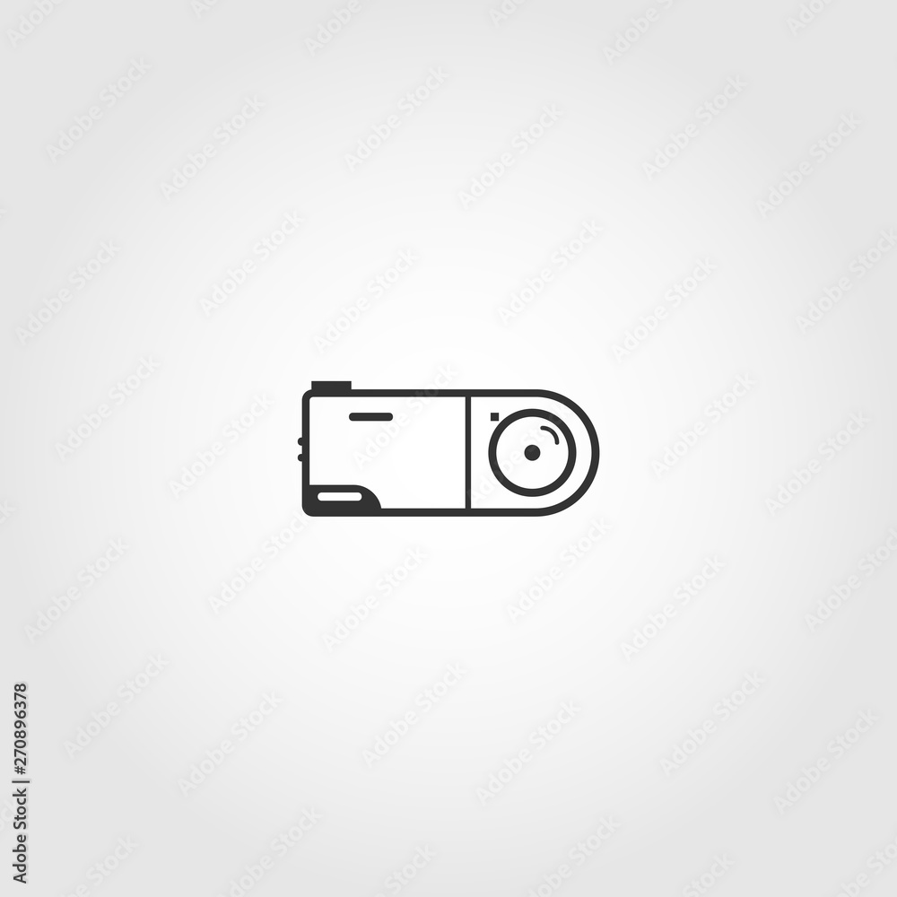 digital camera vector icon on white background digital camera vector icon on white background