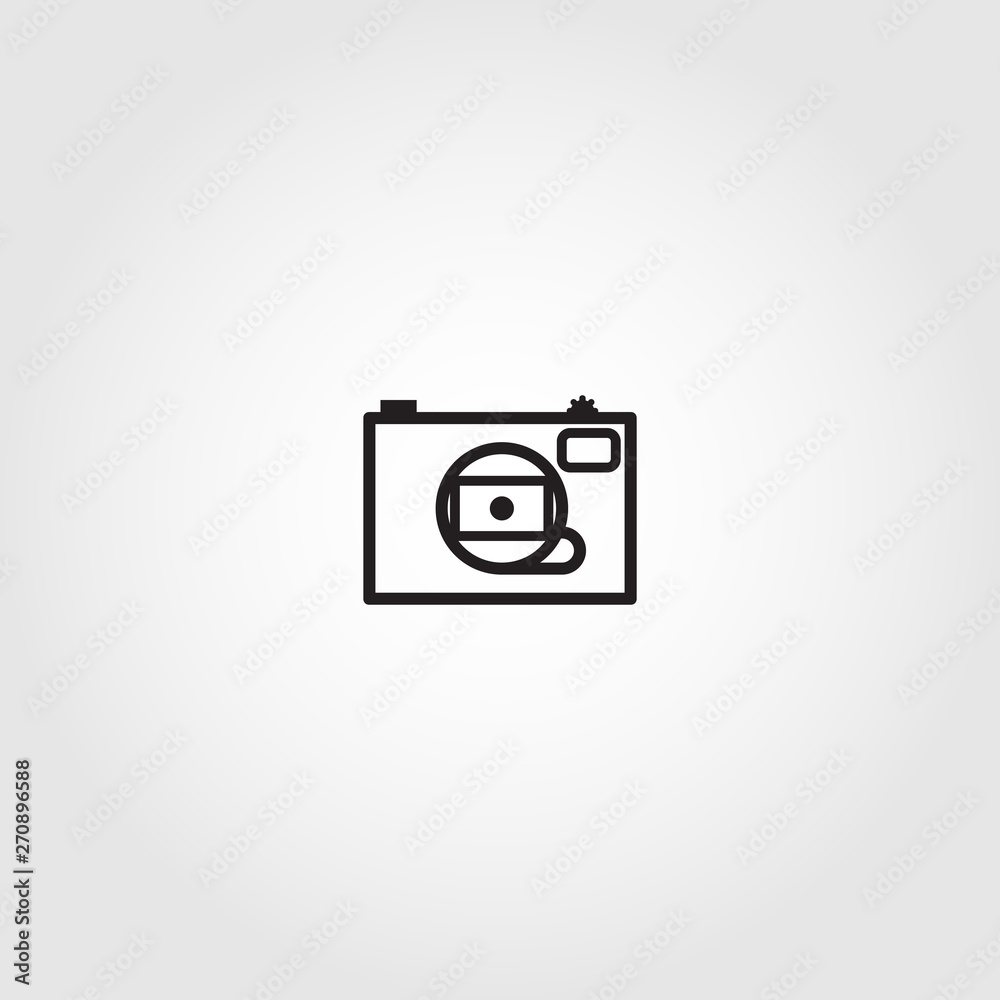 digital photo camera vector icon