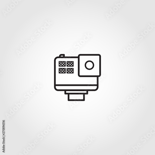 Action camera vector icon on white background