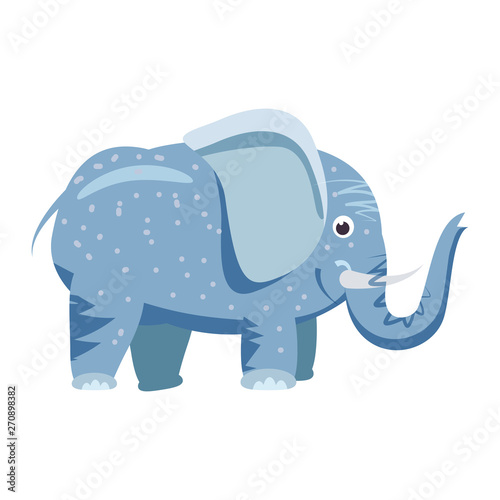 Cute elefant  animal  trend cartoon style vector