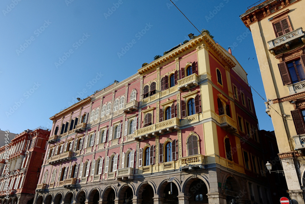 Sardinien Cagliari Häuser an der Via Roma Sardinien Cagliari Häuser an der Via Roma