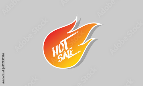 Hot Sale banner. This weekend special offer, big sale, discount up to 50% off. Vector illustration