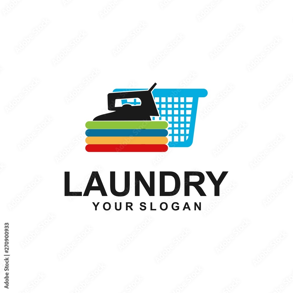 Laundry Logo Template Design Vector