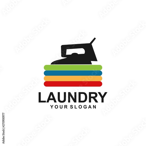 Laundry Logo Template Design Vector