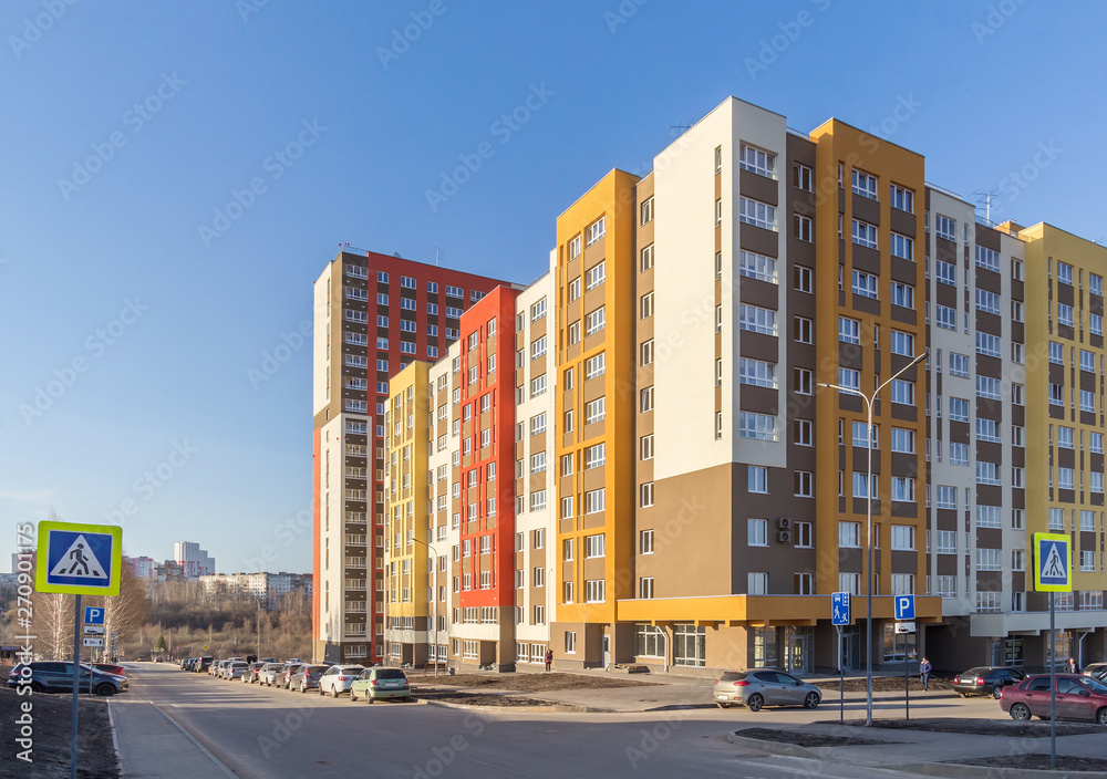 Bright new residential building in Nizhny Novgorod
