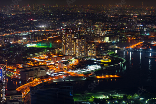 Yokohama Cityscape at night, Japan