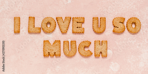 Crackers Arranged as a Phrase  I Love You So Much photo
