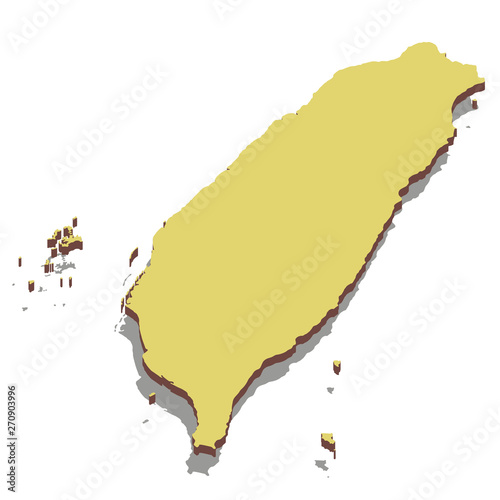Taiwan. High detailed vector isometric illustration