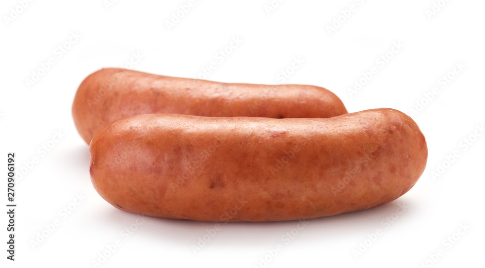 grilled sausages on white background grilled sausages on white background