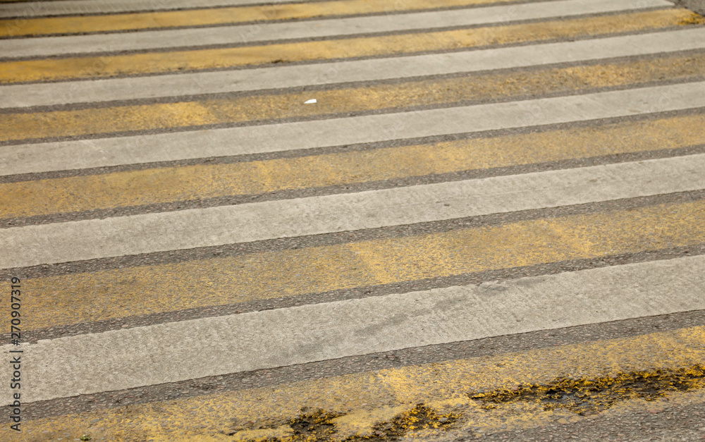 Pedestrian crossing painted on asphalt