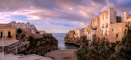 Panoramic sunset in Polignano a Mare © Costas