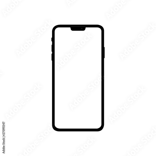 phone front isolated on white background 