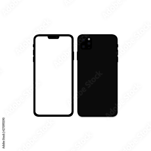 phone front isolated on white background 