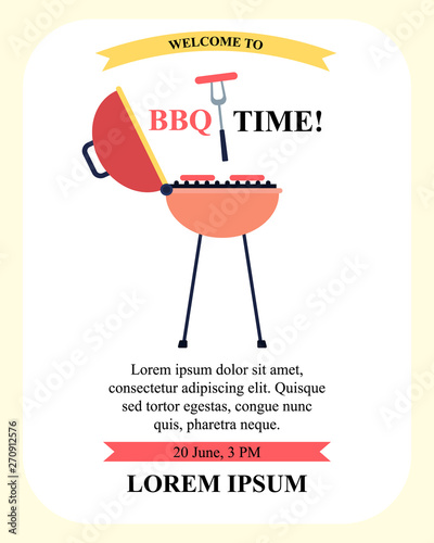 Invitation Flyer Welcoming Spend BBQ Time Together