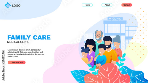 Medical Clinic Landing Page with Family Care Title