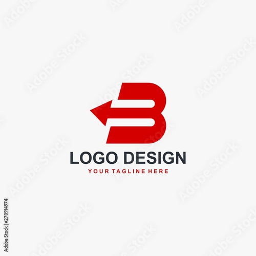 Letter B and arrow logo design vector. Abstract logo design. Free Download Letter B and arrow logo design vector. Abstract logo design. - GFXLoad