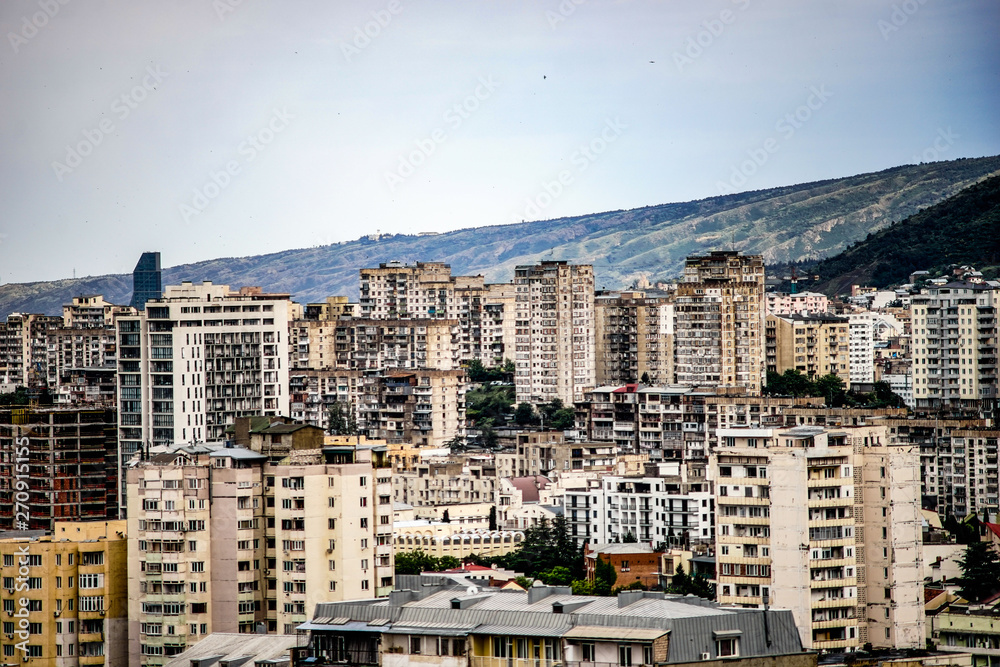 View to new central areas of Tbilisi's downtown