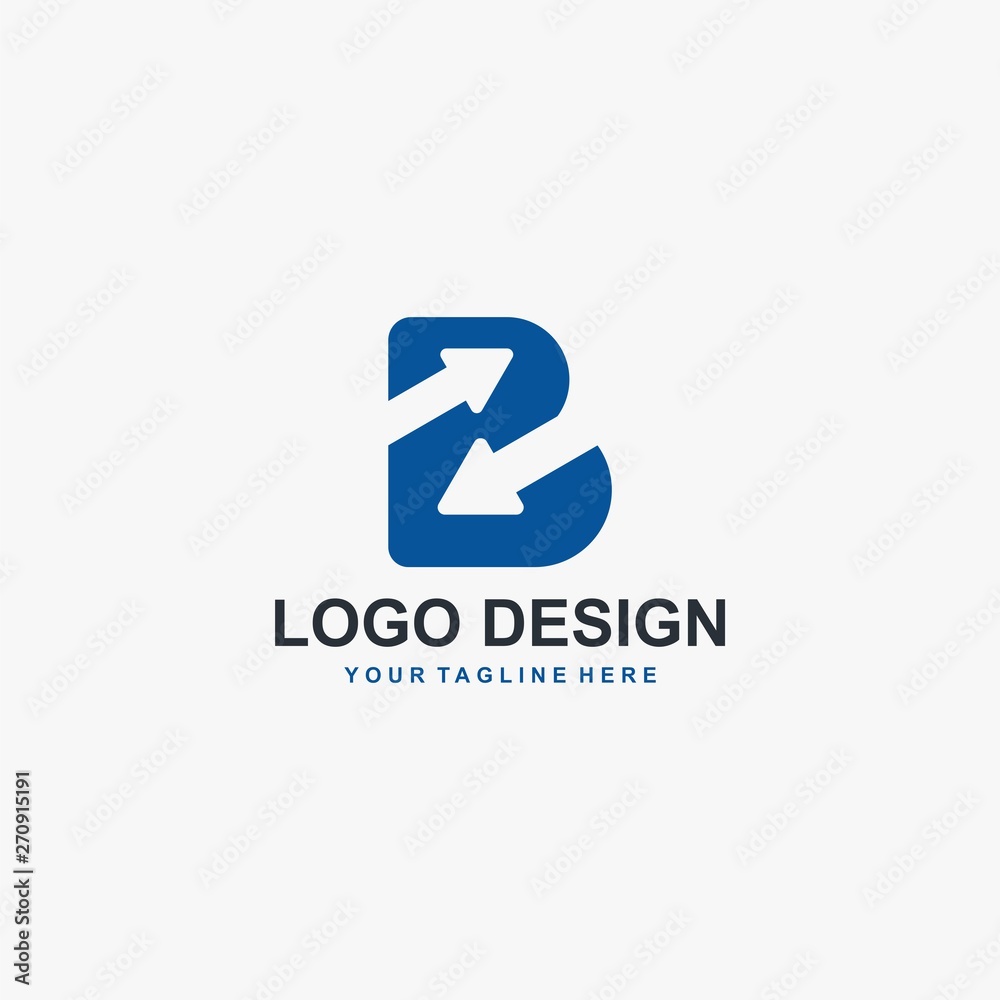 Letter B and arrow logo design vector. Abstract logo design. Type logo for business. Letter B and arrow logo design vector. Abstract logo design. Type logo for business.