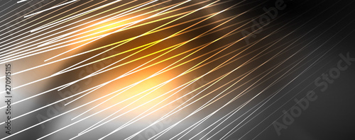 Color light with lines, outer space background, bright rays
