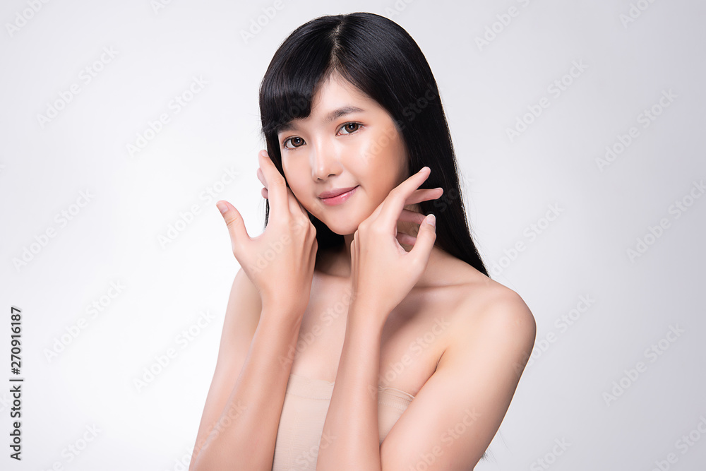 Beautiful Young asian Woman with Clean Fresh Skin, Beautiful Young asian Woman with Clean Fresh Skin,