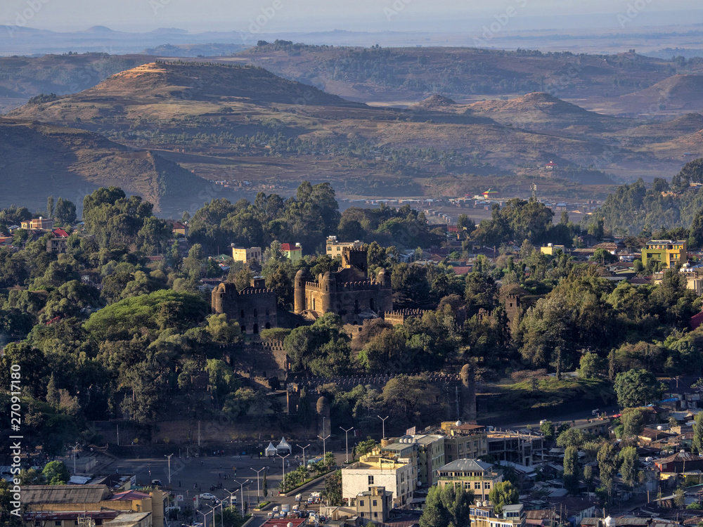 View from above to Gondar Castle, Ethiopia