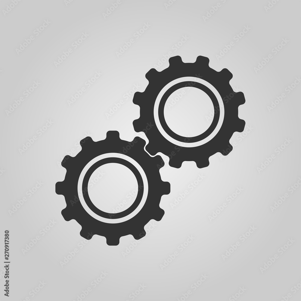 Cogwheel gear mechanism vector settings vector icon Cogwheel gear mechanism vector settings vector icon