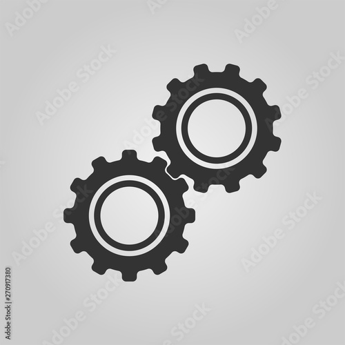 Cogwheel gear mechanism vector settings vector icon 