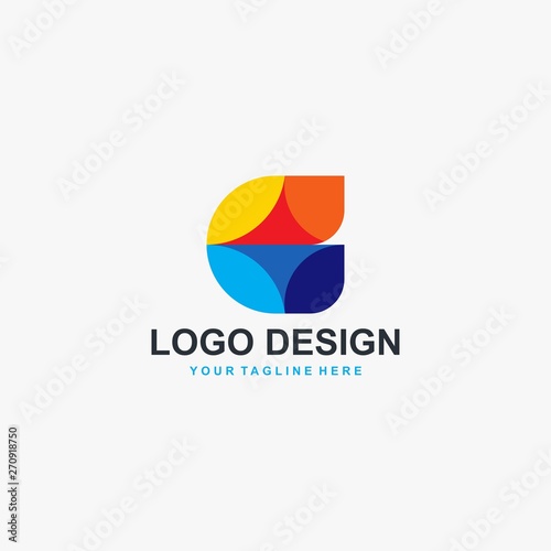 Free Download Letter C full colors logo design vector for your business company. - GFXLoad
