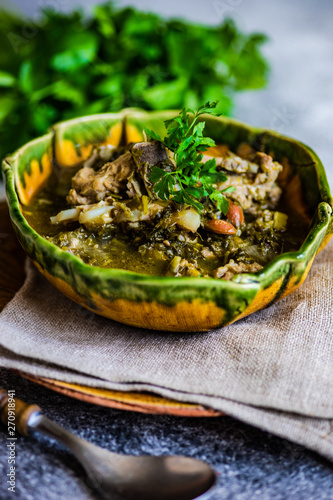 Georgian chakapuli dish photo