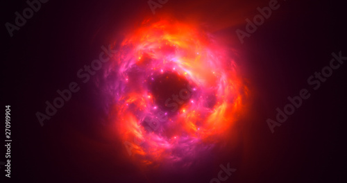 3D rendering abstract round light background