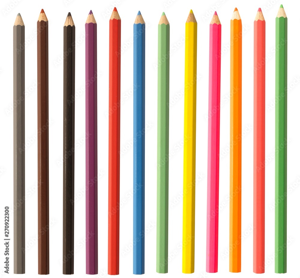 Multicolored Pencils isolated on white background. Multicolored Pencils isolated on white background.