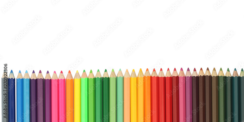 Multicolored Pencils isolated on white background. Multicolored Pencils isolated on white background.