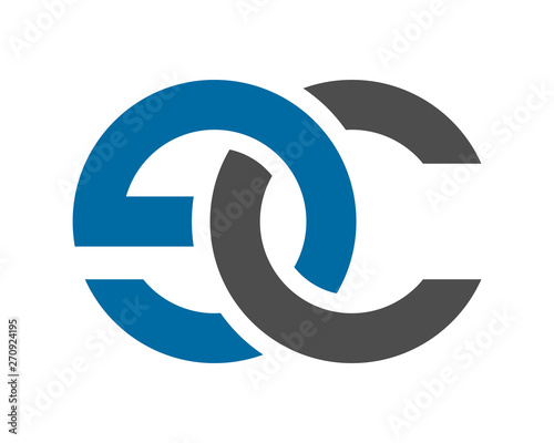 Billede på lærred ec ce link logo template