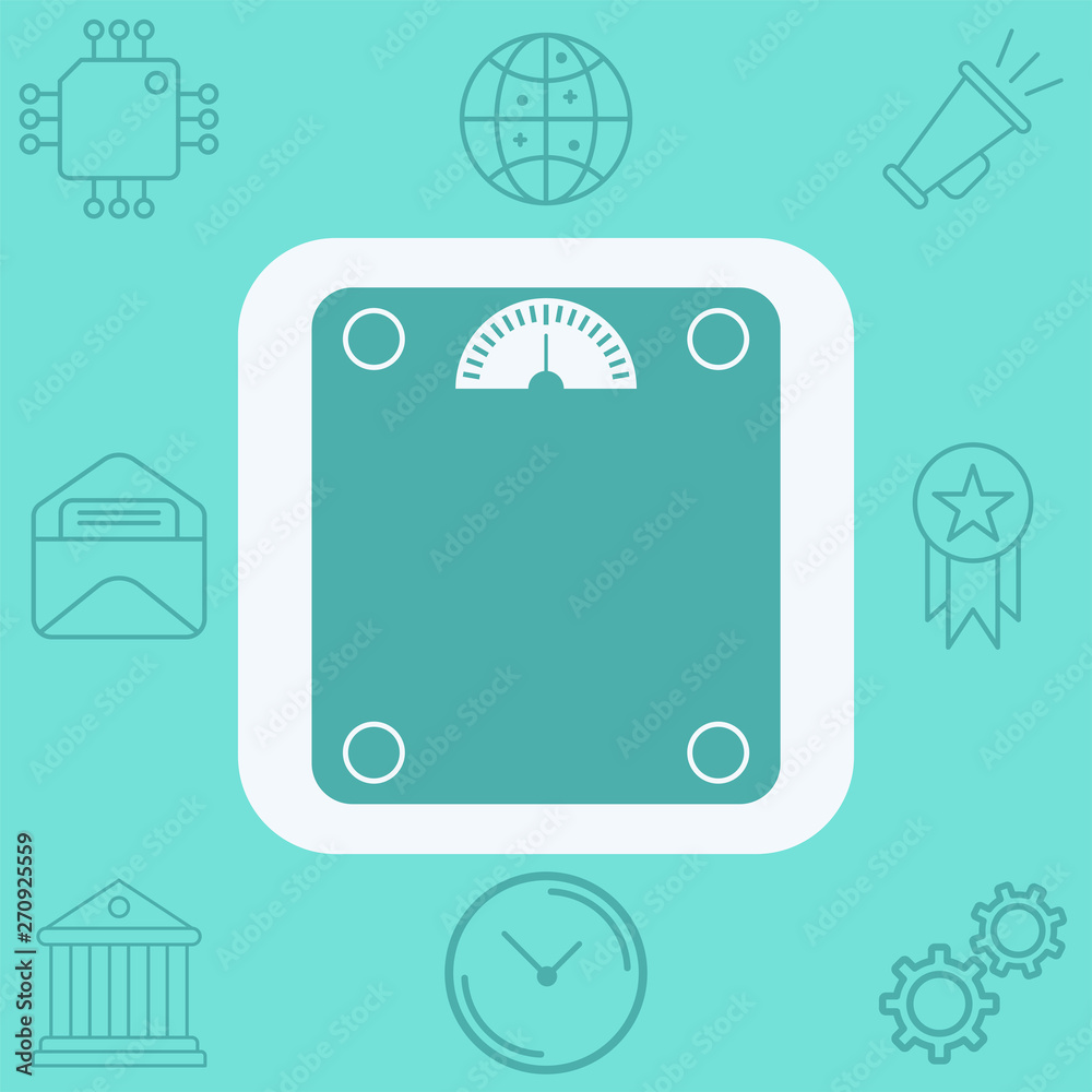Weight scale vector icon sign symbol Weight scale vector icon sign symbol