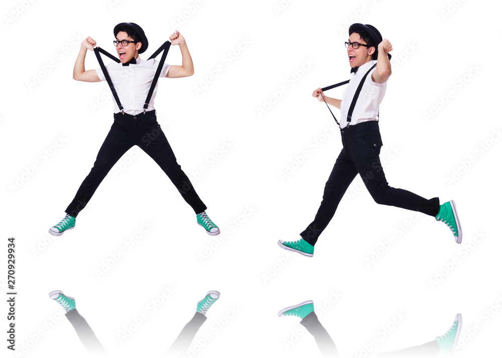 Funny man isolated on the white Funny man isolated on the white