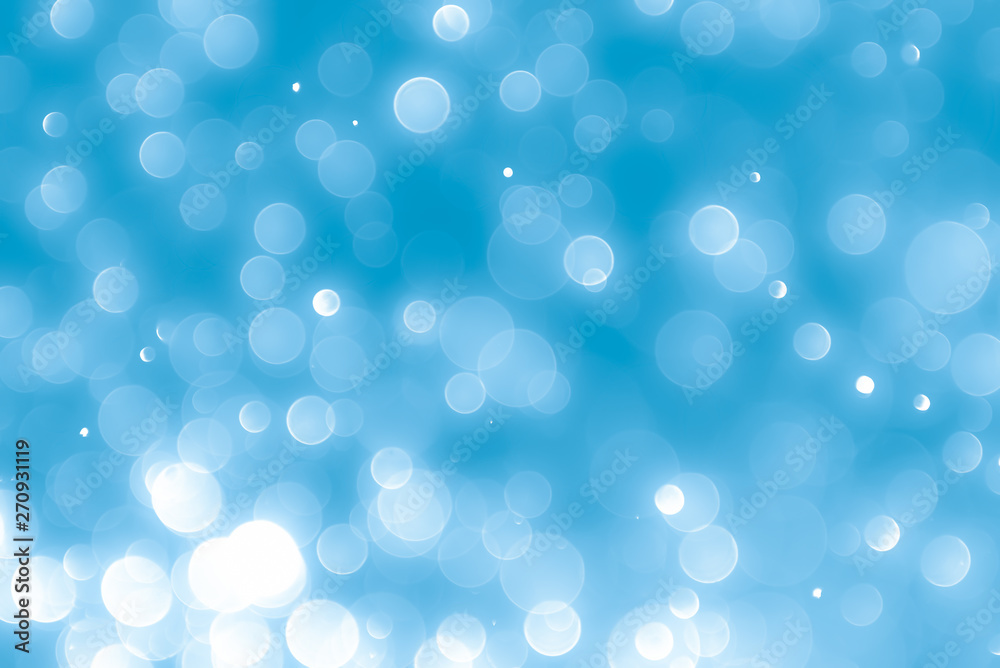 Abstract blue background with bokeh, bokeh background, sparkle bokeh background