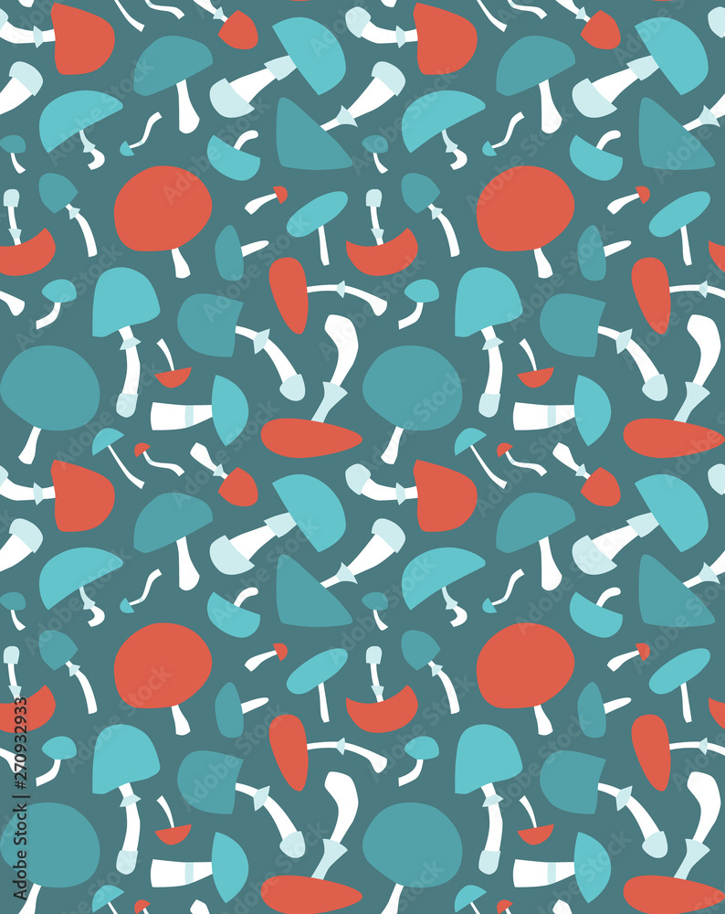 Obraz premium Toadstools on turquoise background